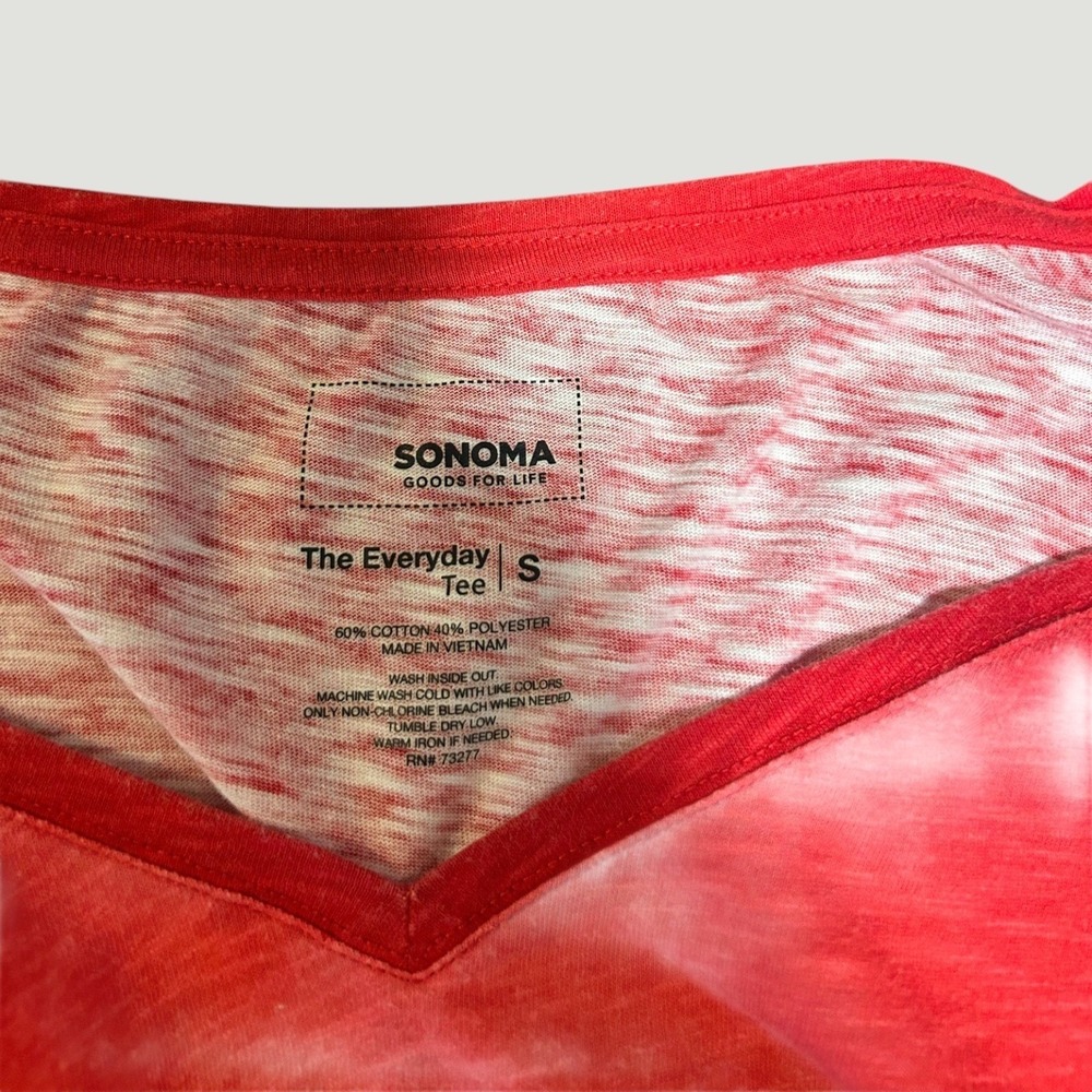 Sonoma Goods For Life Womens Top S Red White Blue Casual Fourth of July - Picture 6 of 6